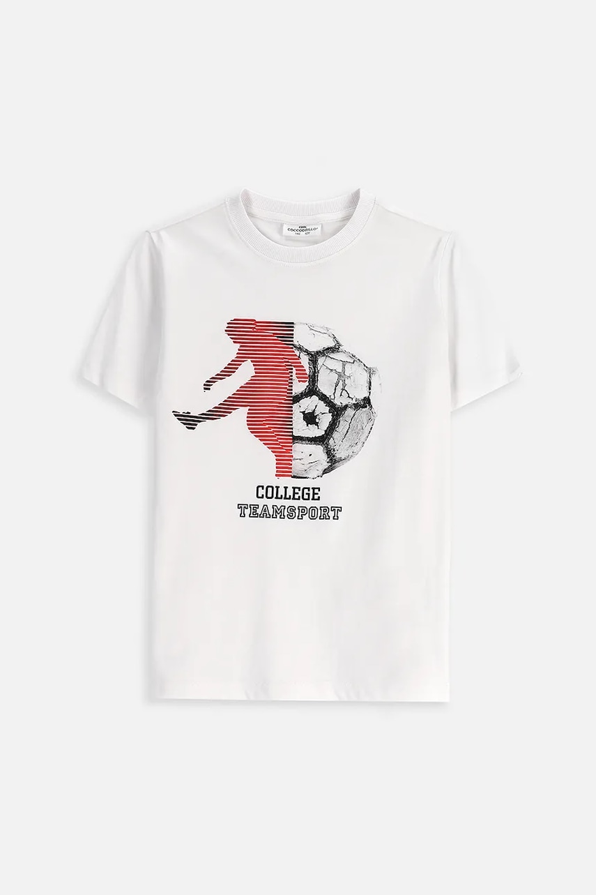 Coccodrillo tricou de bumbac pentru copii culoarea alb, cu imprimeu, EVERYDAY BOY A