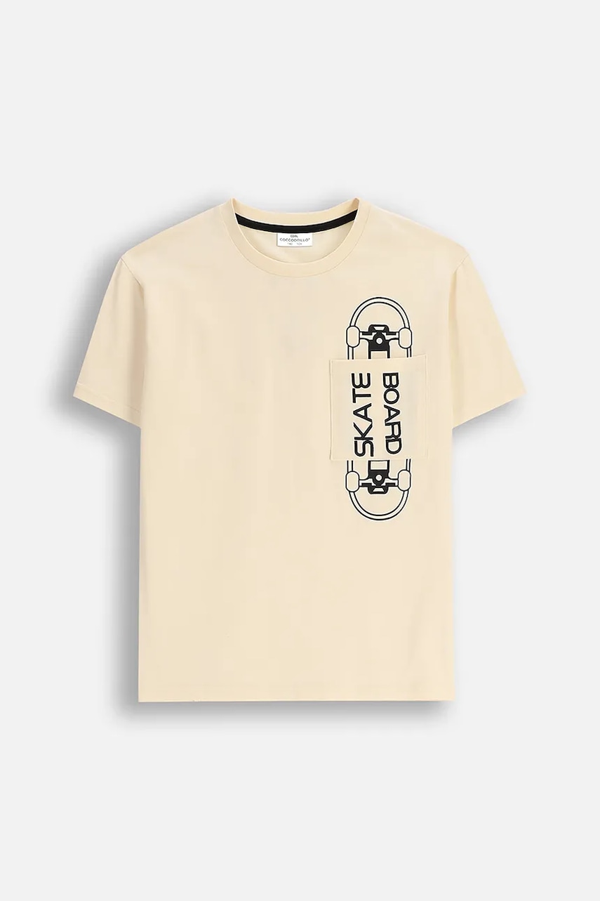 Coccodrillo tricou copii culoarea alb, cu imprimeu, EVERYDAY BOY B