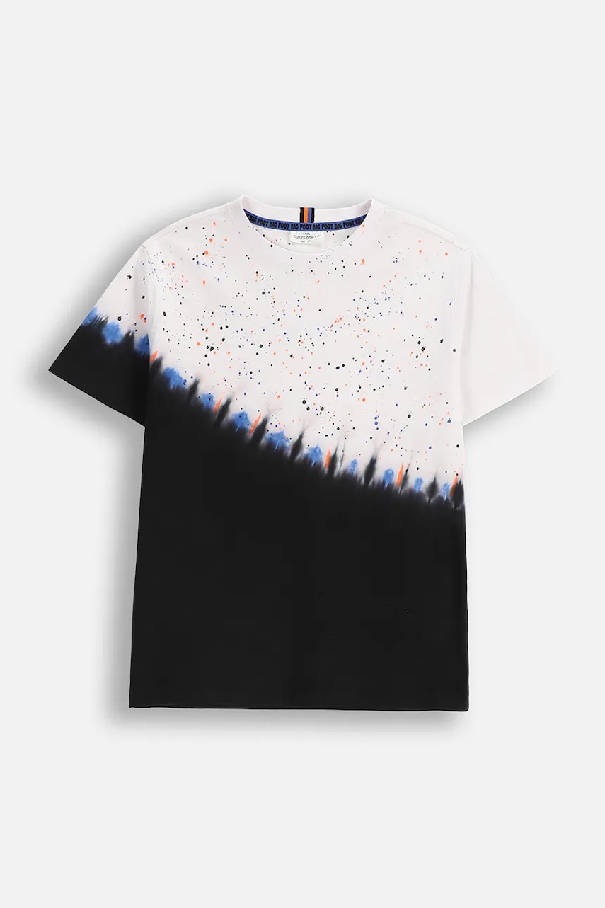 Coccodrillo tricouri polo din bumbac pentru copii culoarea alb, cu imprimeu, YETI BOY JUNIOR
