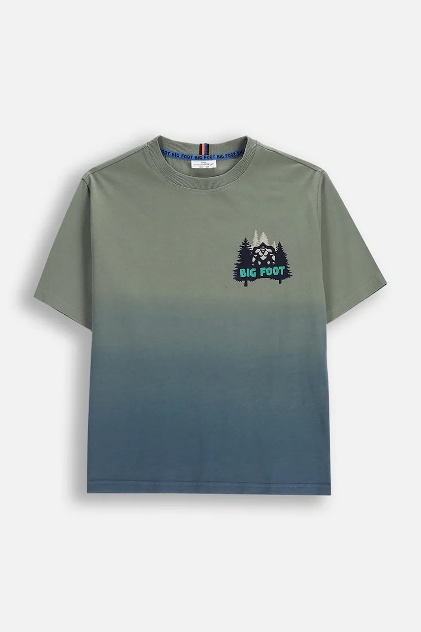 Coccodrillo tricou de bumbac pentru copii culoarea verde, cu imprimeu, YETI BOY JUNIOR