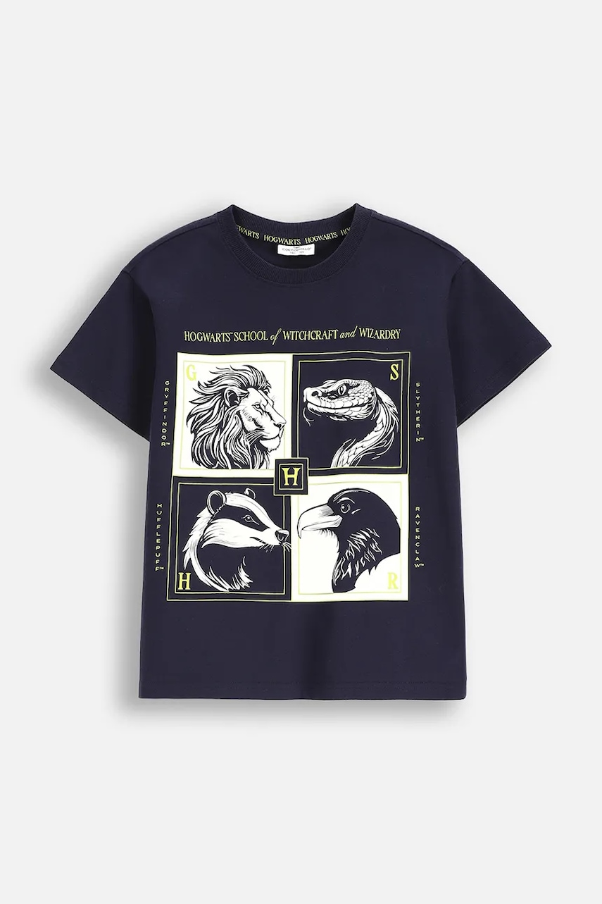 Coccodrillo tricou de bumbac pentru copii culoarea bleumarin, cu imprimeu, LICENCE BOY WARNER BROS