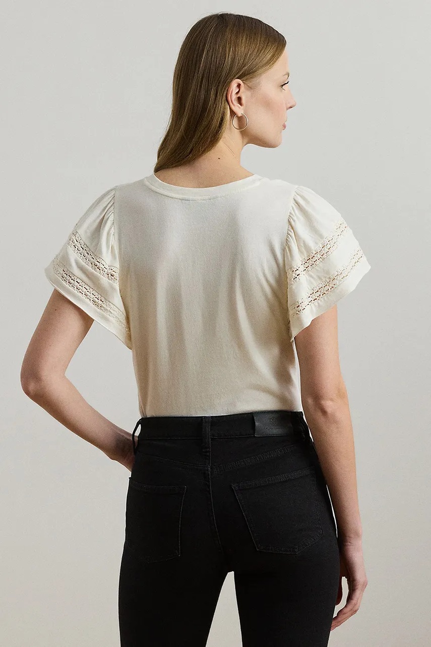 Футболка Lauren Ralph Lauren цвет бежевый 200971088