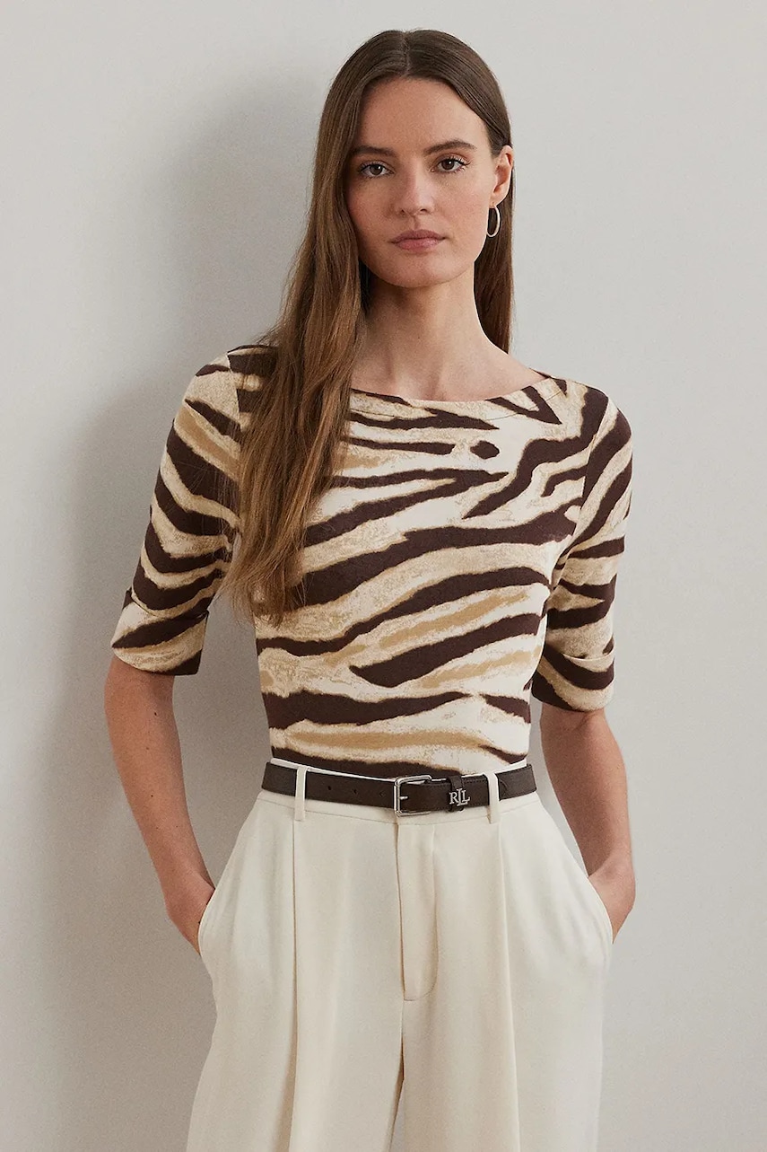 Levně Tričko Lauren Ralph Lauren dámské, bílá barva, 200971095