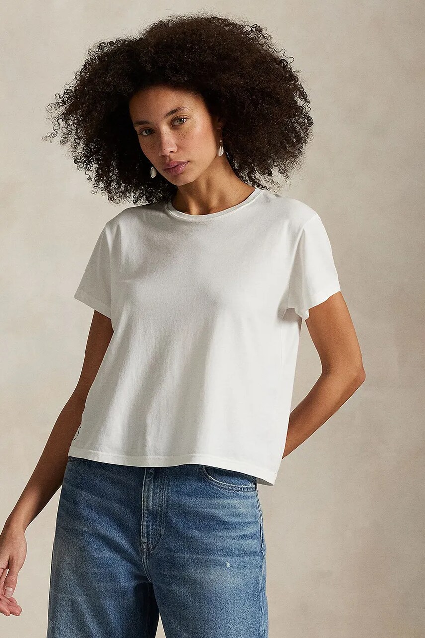 Levně Tričko Polo Ralph Lauren dámské, bílá barva, 211967102