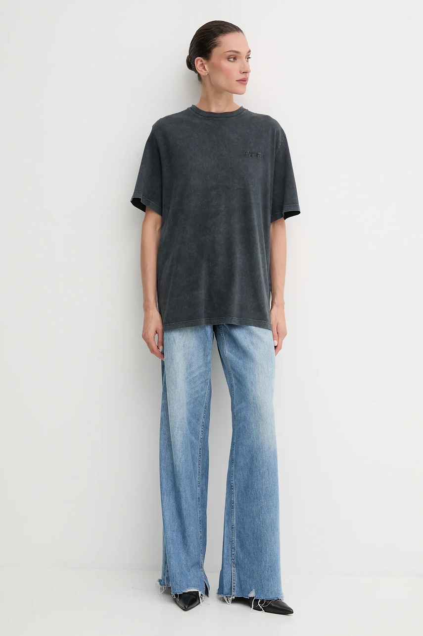 Хлопковая футболка Rotate 0 цвет чёрный 112445100