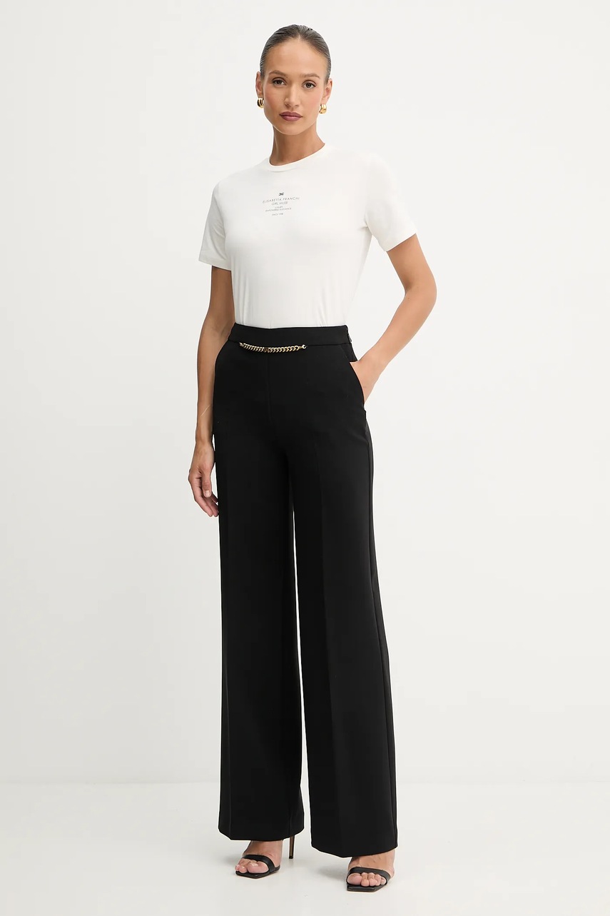 Хлопковая футболка Elisabetta Franchi цвет бежевый MA63D56E2