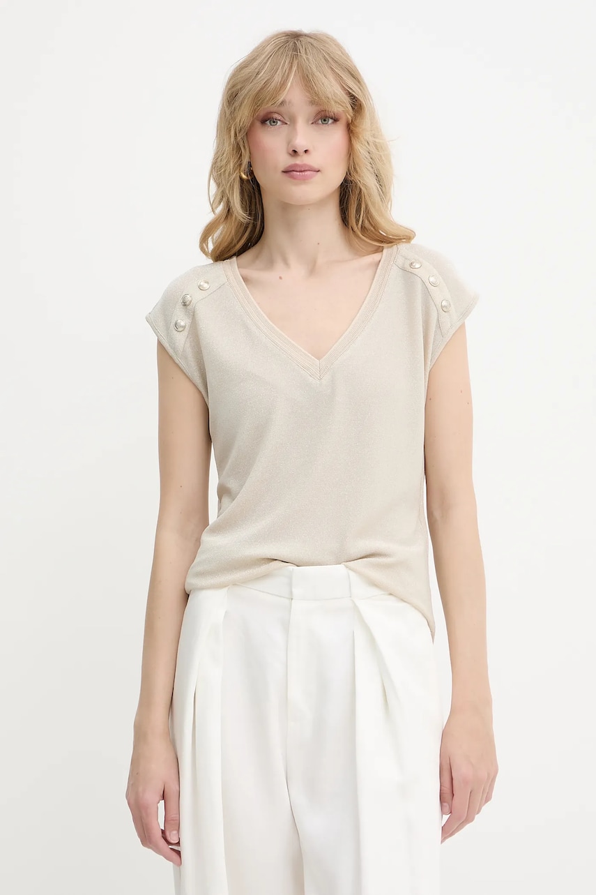 Morgan tricou culoarea bej, DILI