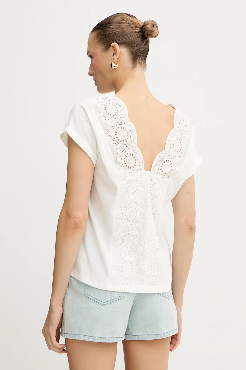 Morgan tricou culoarea bej, cu spate descoperit, DORINA