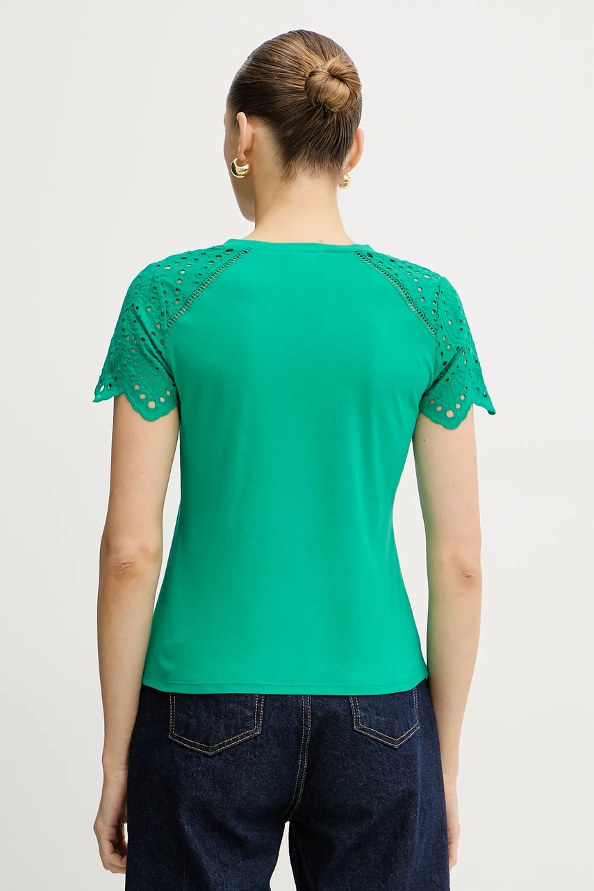 Βαμβακερό μπλουζάκι Morgan χρώμα: πράσινο, DMATY φωτογραφία