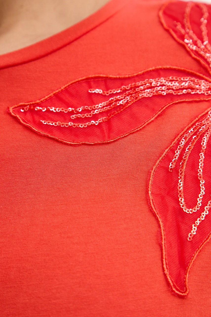 Μπλουζάκι Morgan χρώμα: πορτοκαλί, DABANA φωτογραφία