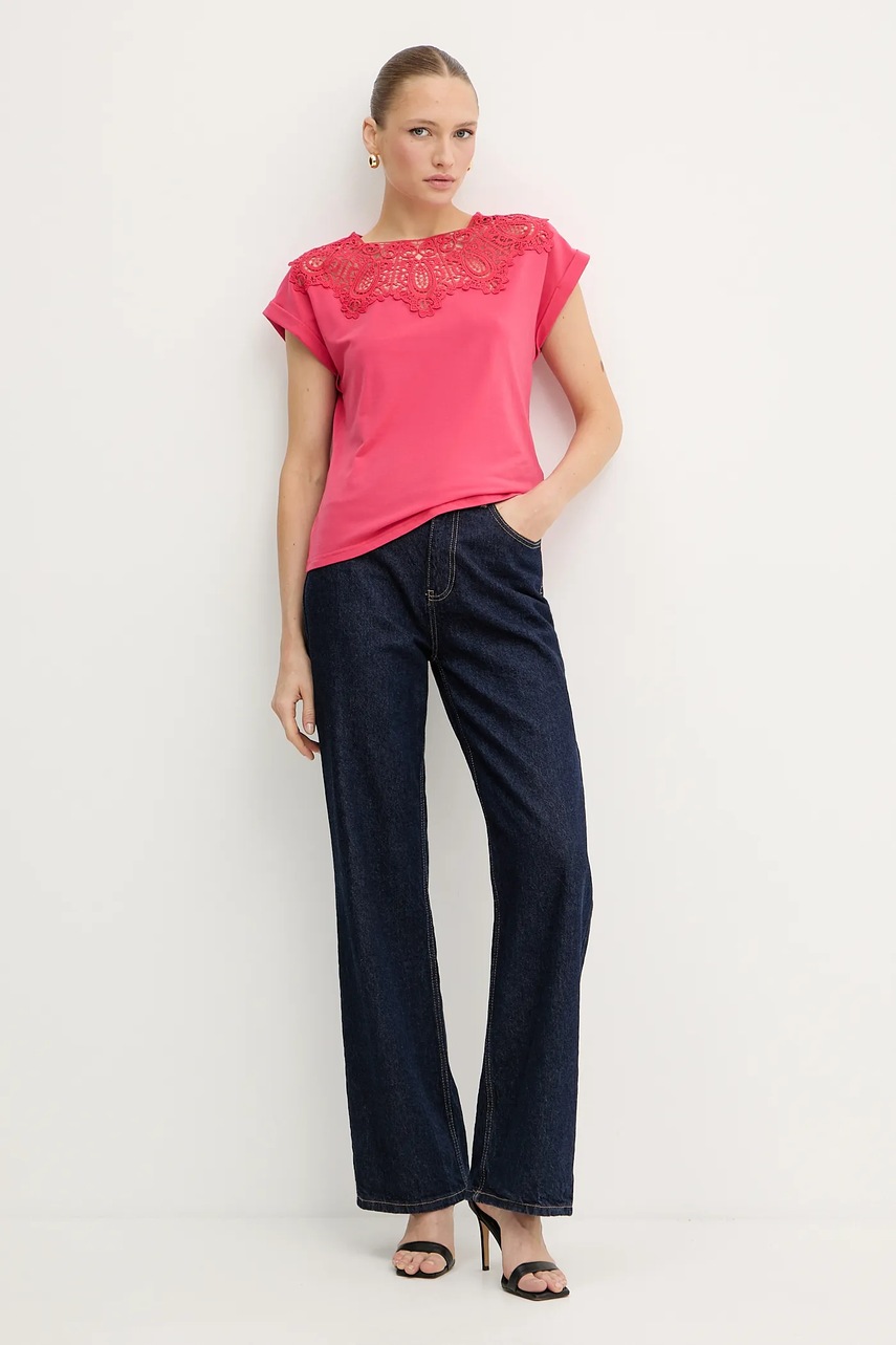 Футболка Morgan цвет розовый DELONA