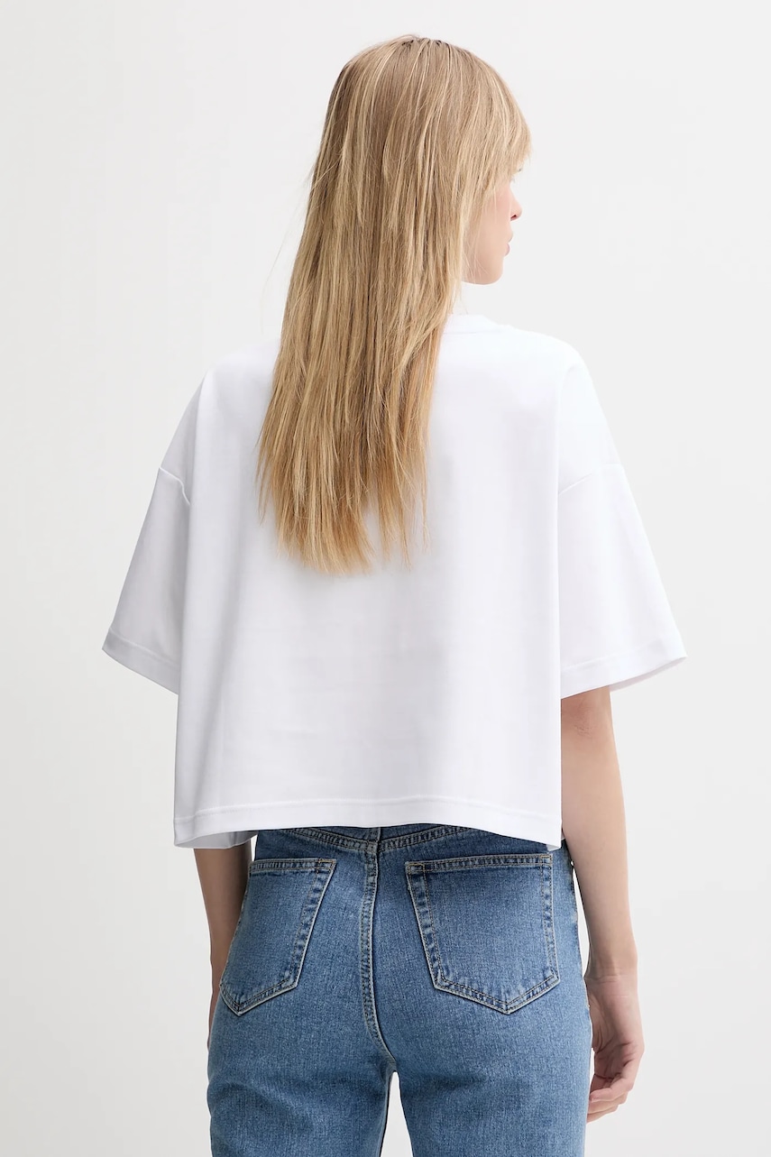 Хлопковая футболка Calvin Klein цвет белый LV044C903G Хлопковая футболка Calvin Klein цвет белый LV044C903G