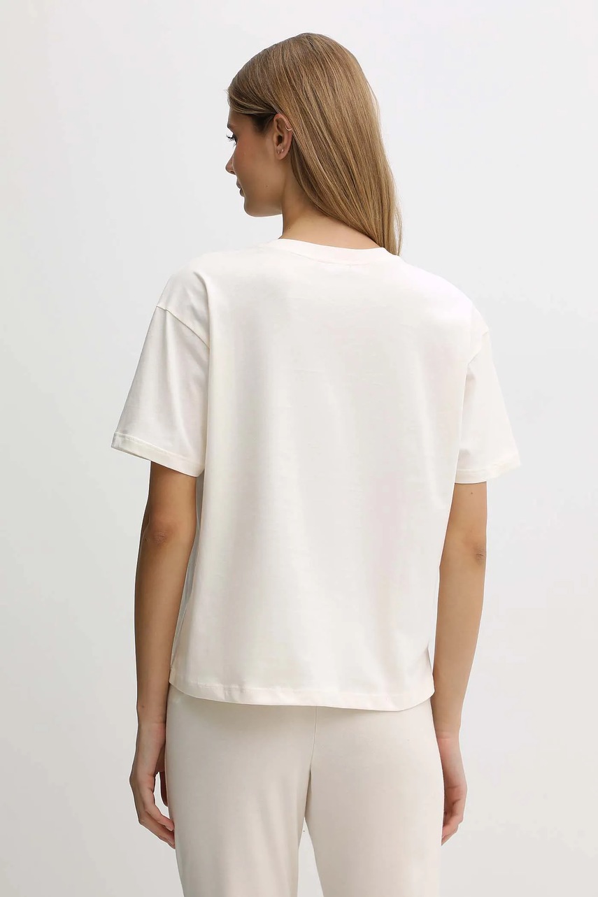 Хлопковая футболка lounge Emporio Armani Underwear цвет бежевый EW001898 AF15345