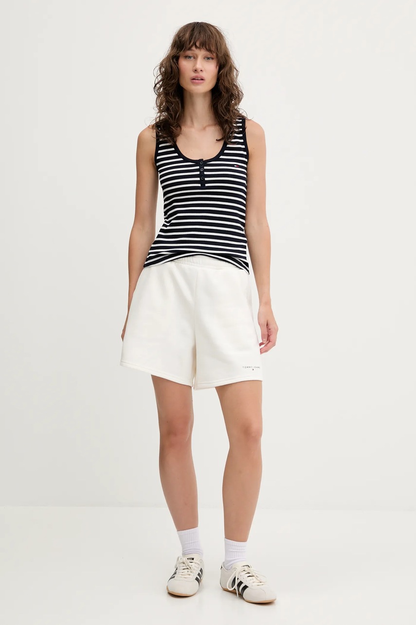 Топ Tommy Jeans цвет серый DW0DW20898 Топ Tommy Jeans цвет серый DW0DW20898
