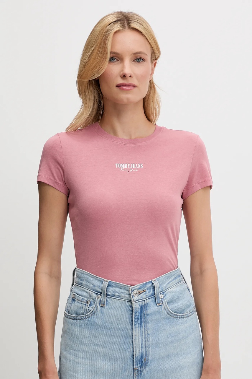 Tommy Jeans t-shirt rózsaszín, DW0DW20913 termék 2. képe