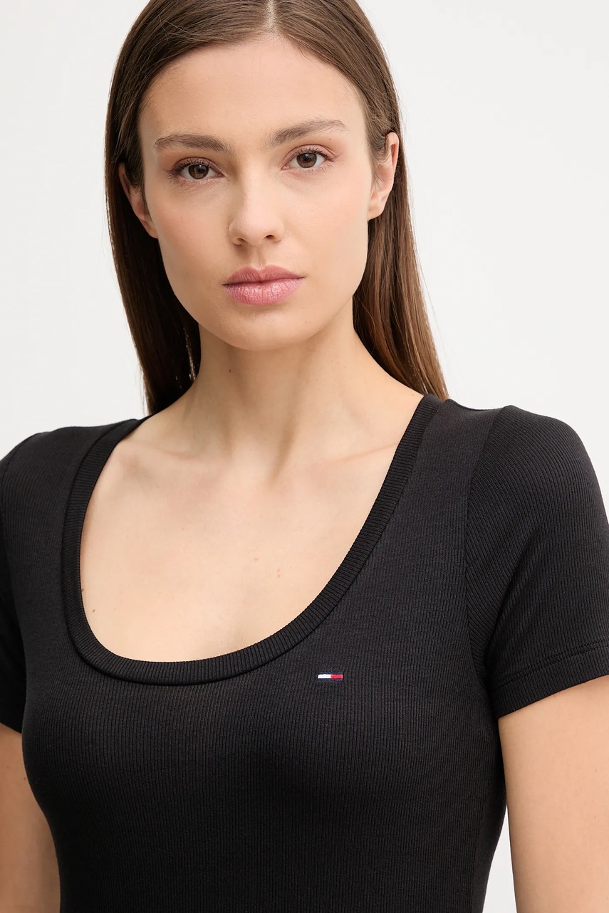 Tommy Jeans t-shirt fekete, DW0DW20916 termék 2. képe