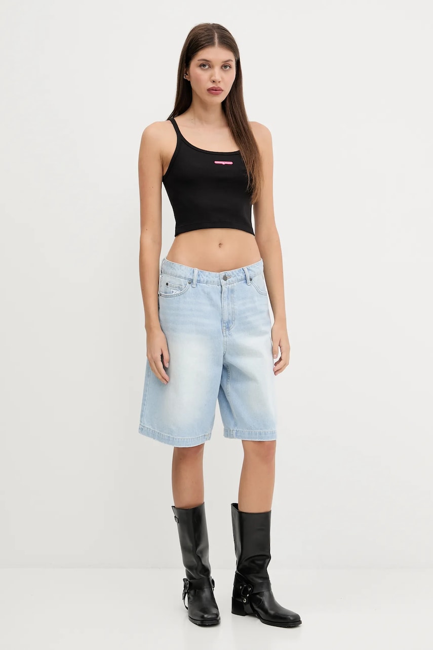 Топ Tommy Jeans цвет чёрный DW0DW20924 Топ Tommy Jeans цвет чёрный DW0DW20924