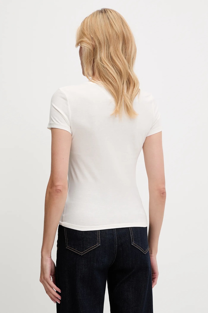 Хлопковая футболка Tommy Jeans цвет бежевый DW0DW21164