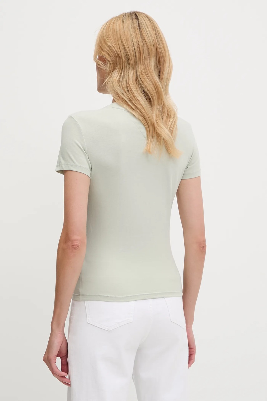 Хлопковая футболка Tommy Jeans цвет зелёный DW0DW21164