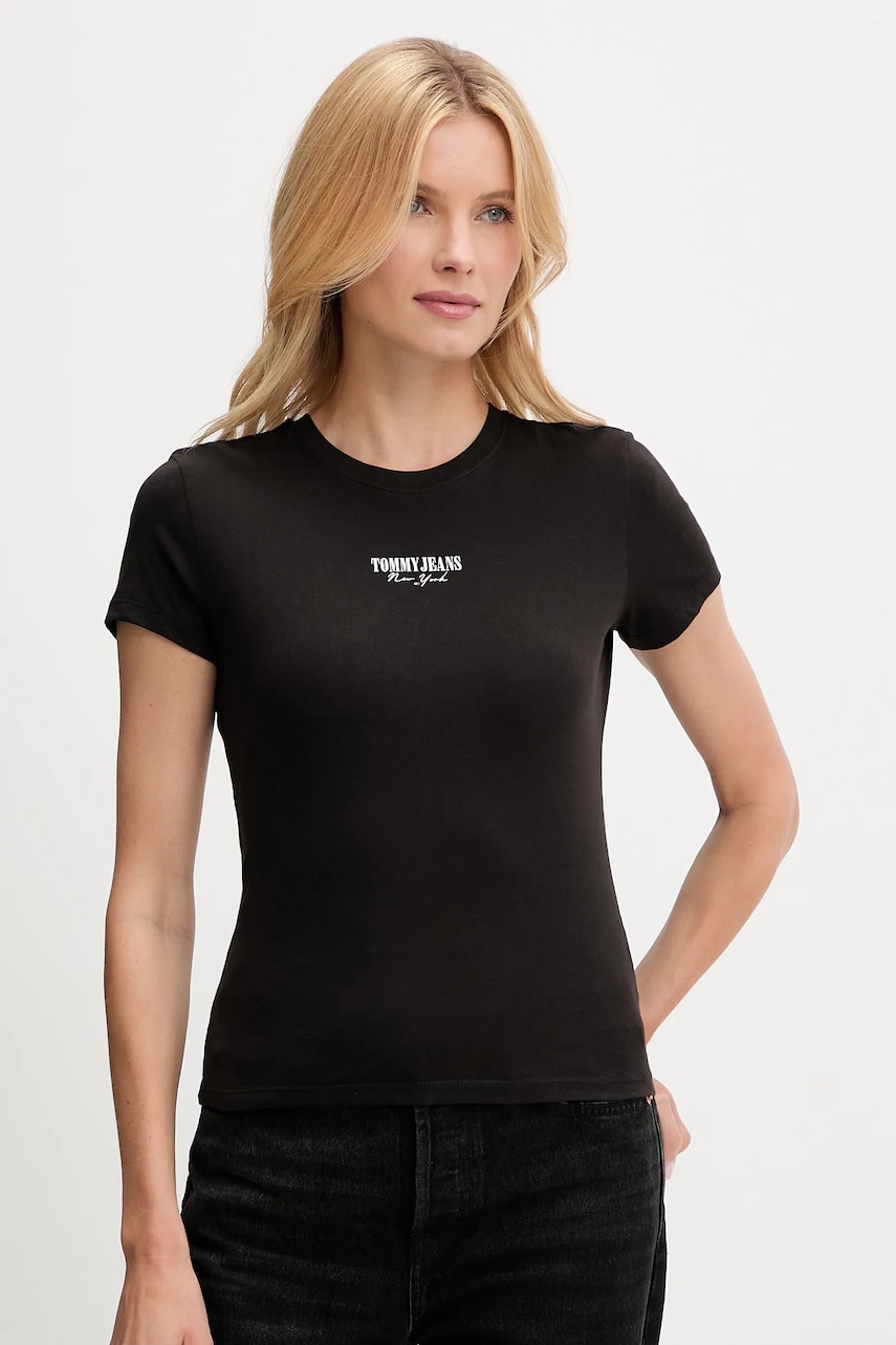 Tommy Jeans tricou din bumbac 2-pack culoarea negru, DW0DW21746