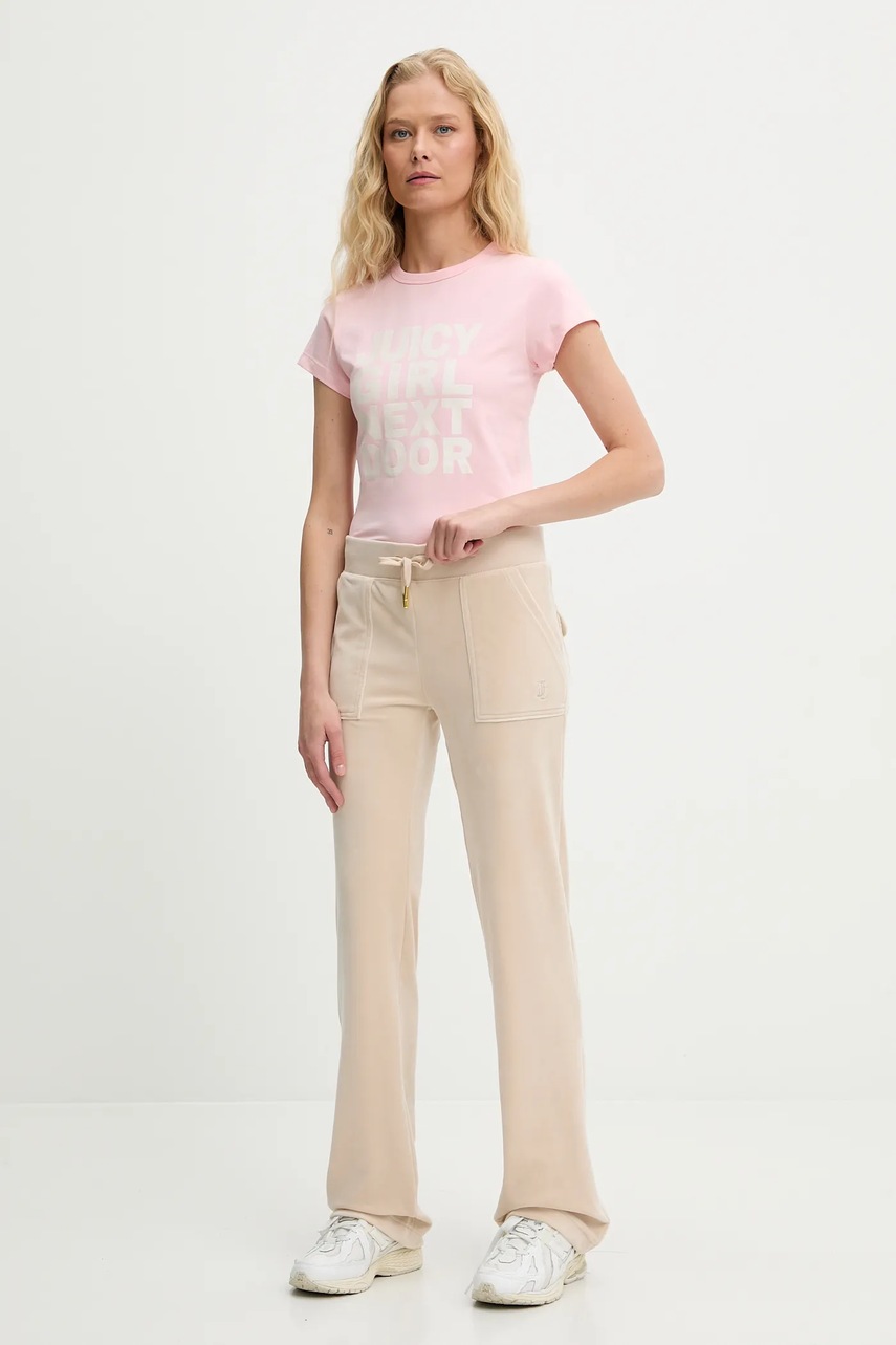 Футболка Juicy Couture JUICY GIRL NEXT DOOR HILTON T-SHIRT цвет розовый JCNCT225457 Футболка Juicy Couture JUICY GIRL NEXT DOOR HILTON T-SHIRT цвет розовый JCNCT225457