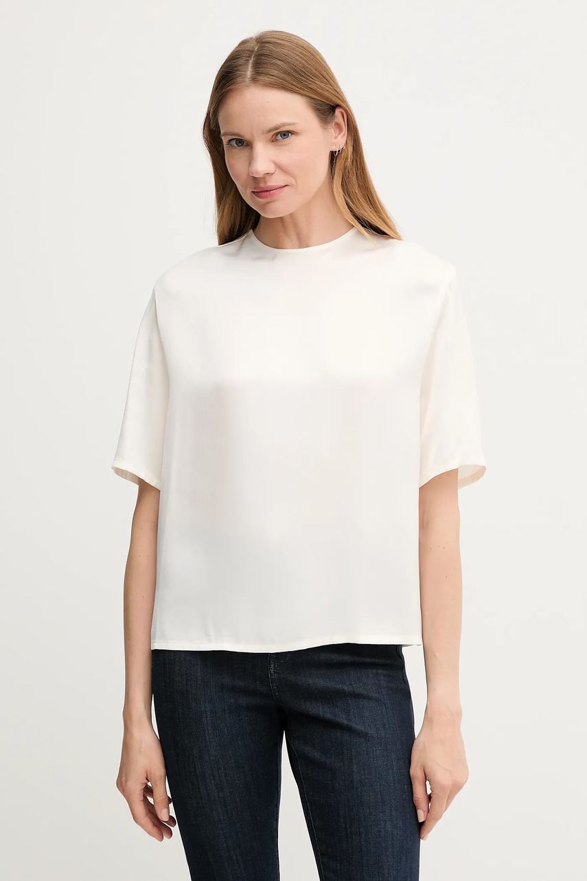 Levně Halenka Tommy Hilfiger dámská, bílá barva, hladká, WW0WW45900