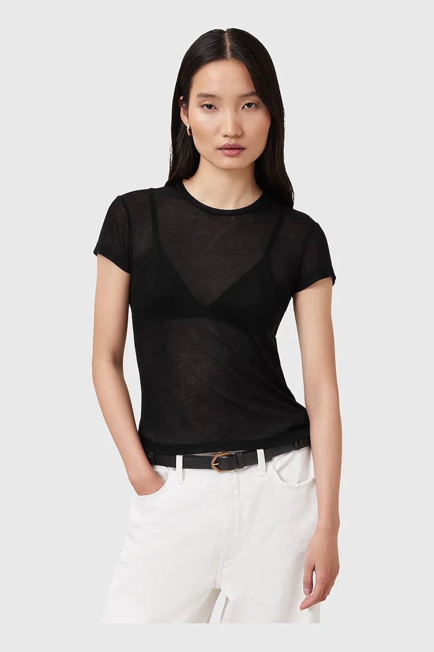 AllSaints tricou JUNE culoarea negru, W182JC