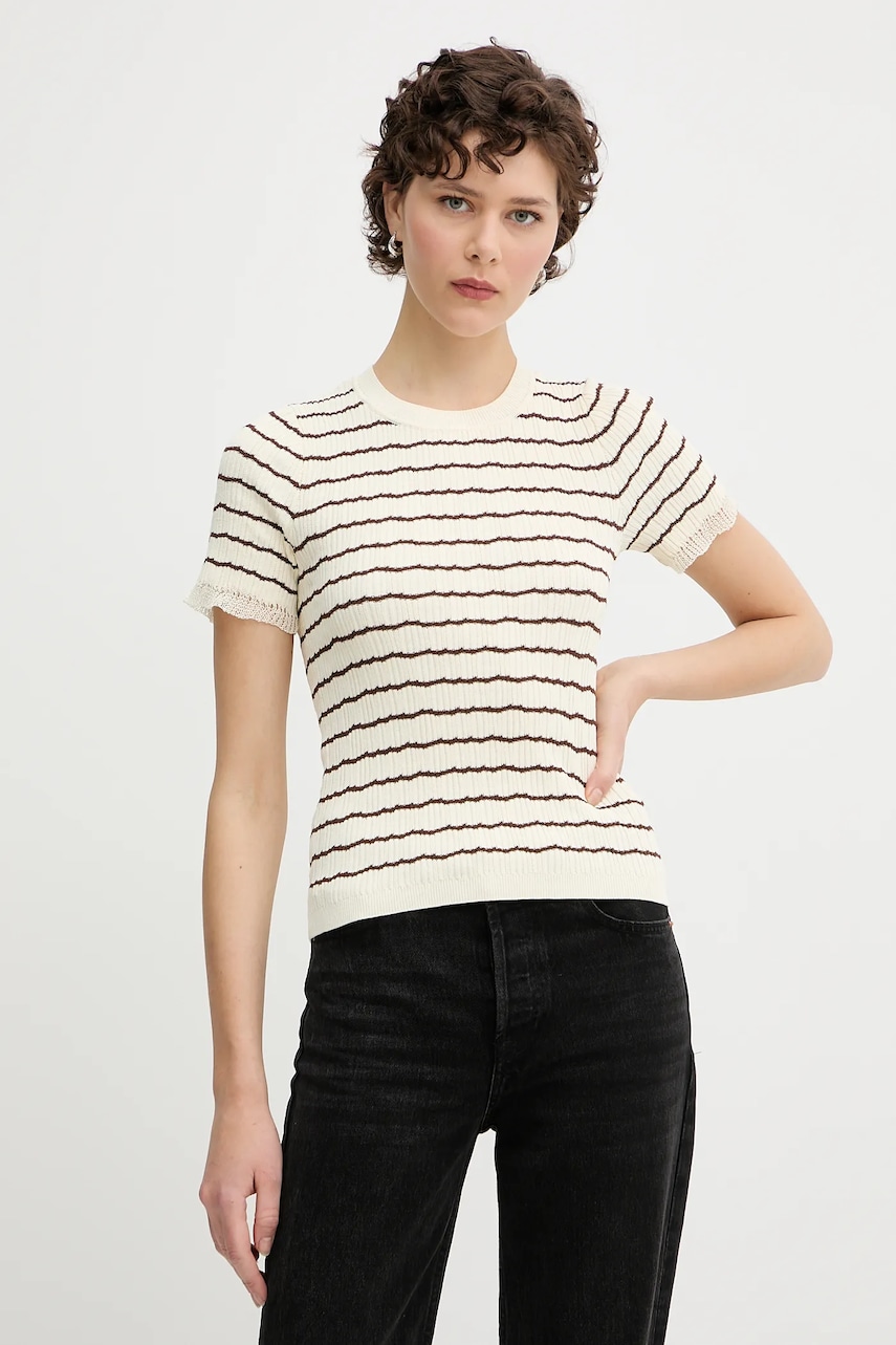 Rag & Bone tricou culoarea bej, WAS25P025UG25