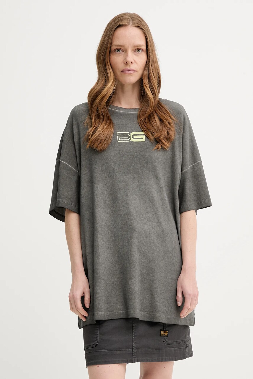 Gestuz tricou din bumbac culoarea gri, 10910127