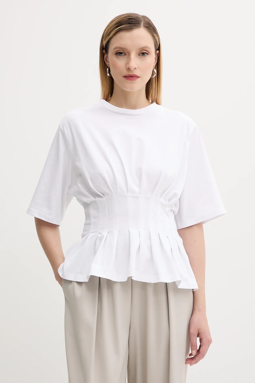 Gestuz tricou culoarea alb, 10910147