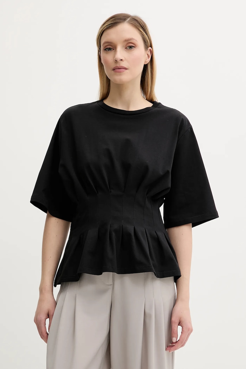 Gestuz tricou culoarea negru, 10910147