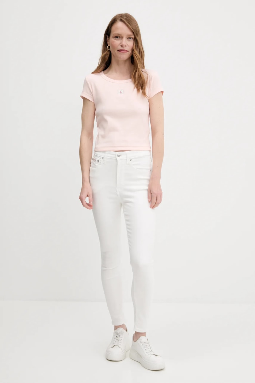 Футболка Calvin Klein Jeans цвет розовый LV047C200G Футболка Calvin Klein Jeans цвет розовый LV047C200G