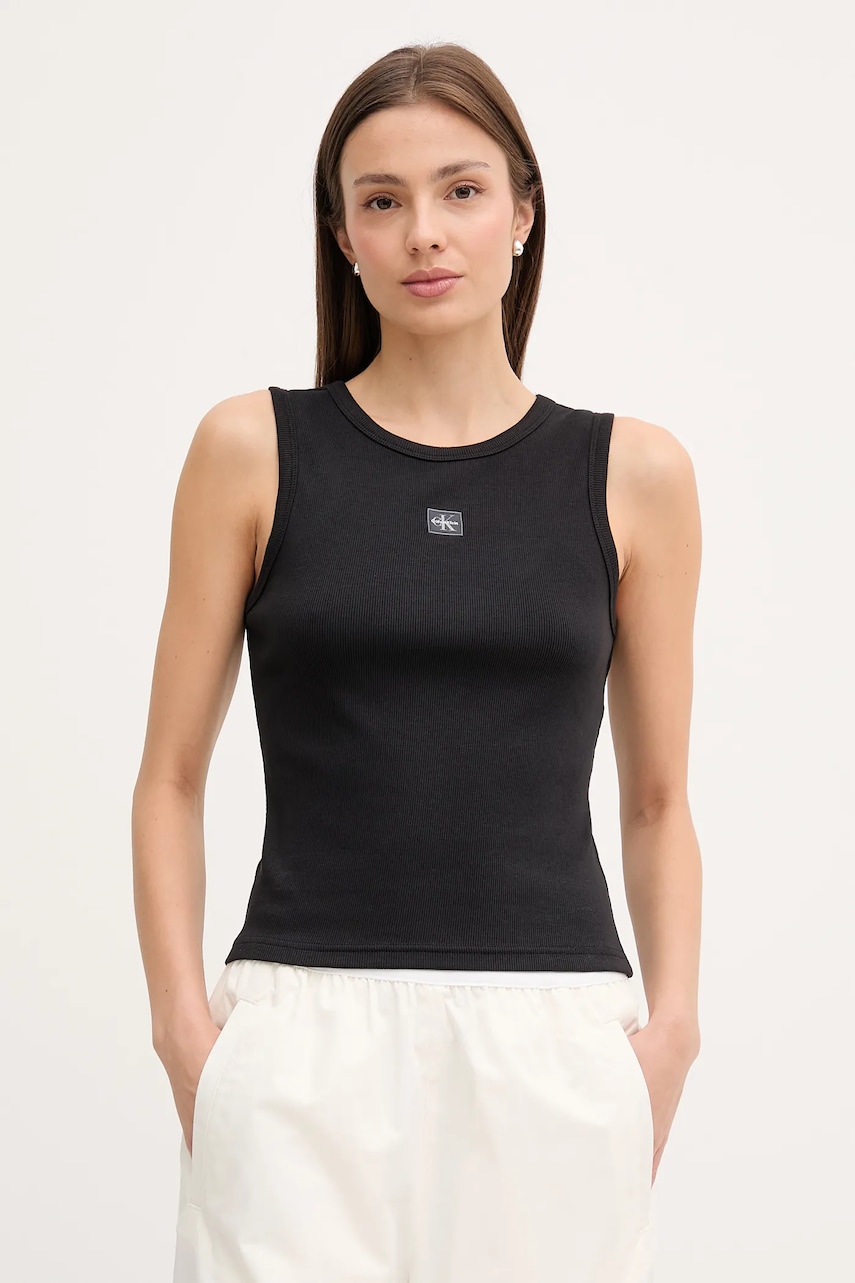 Levně Top Calvin Klein Jeans černá barva, LV047C201G
