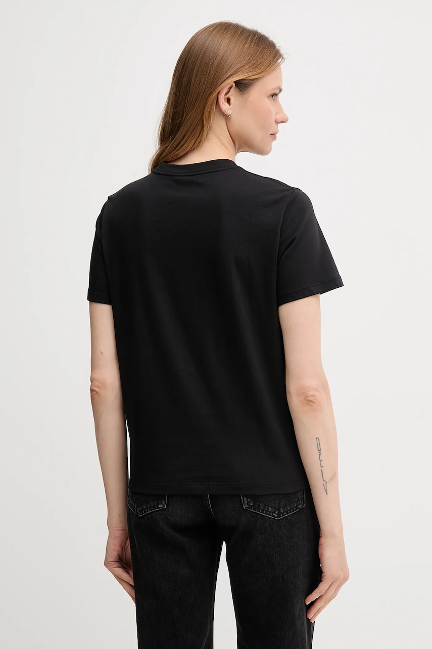 Хлопковая футболка Calvin Klein Jeans цвет чёрный LV047C864G Хлопковая футболка Calvin Klein Jeans цвет чёрный LV047C864G