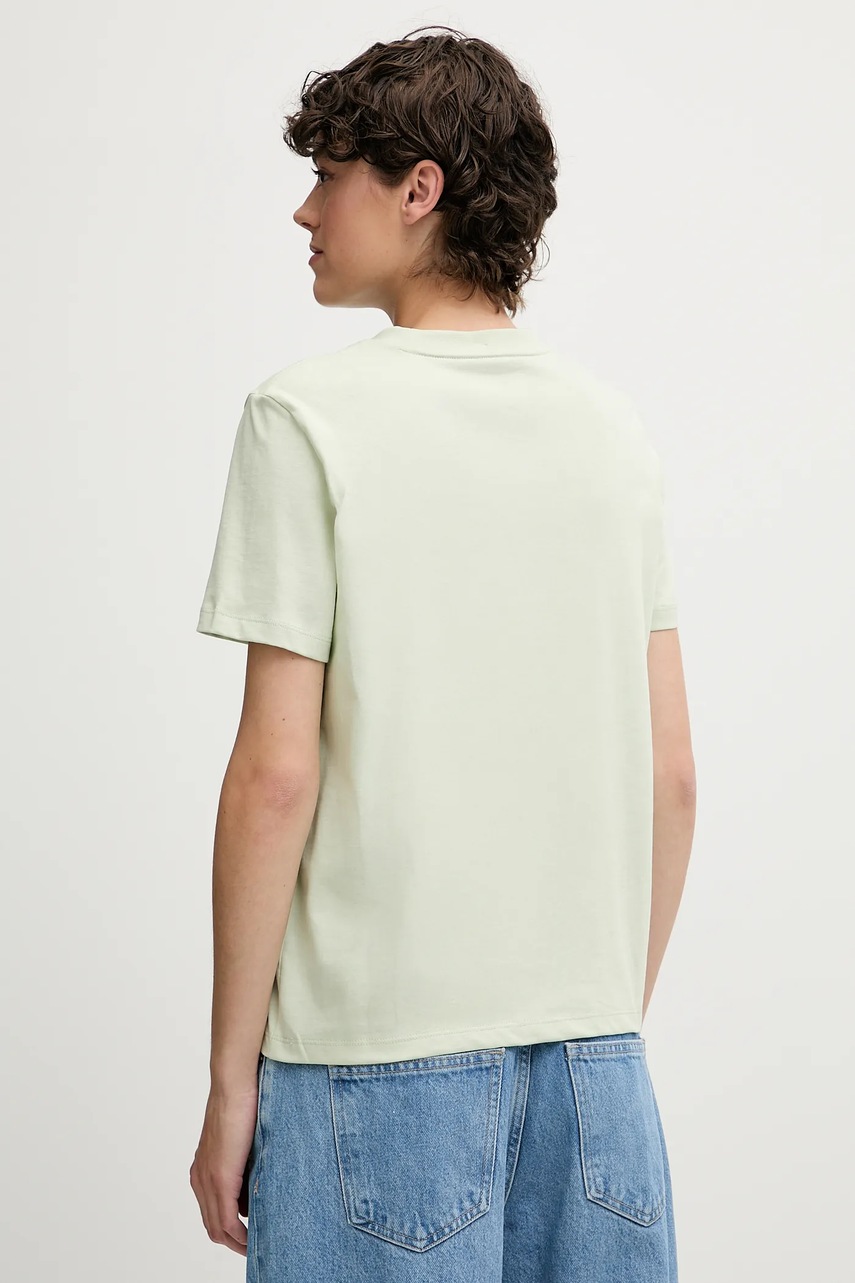 Хлопковая футболка Calvin Klein Jeans цвет зелёный LV047C912G