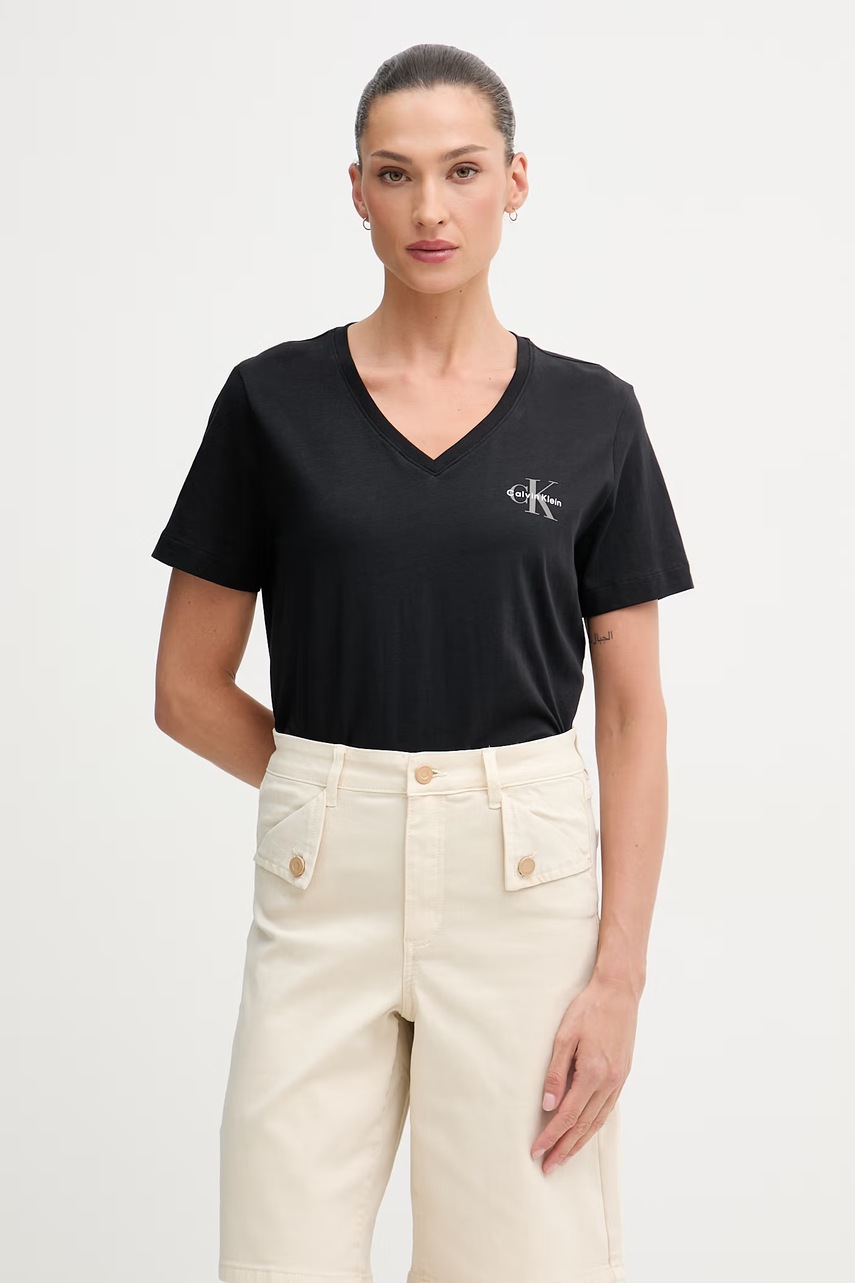 Calvin Klein Jeans tričko dámské bavlněné 2-pack