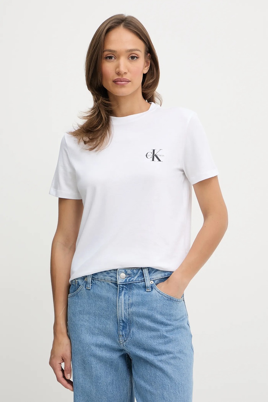Хлопковая футболка Calvin Klein Jeans цвет чёрный LV047C905G
