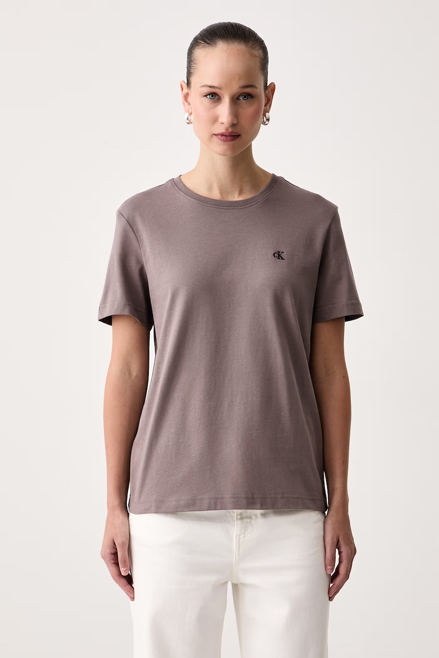 Calvin Klein Jeans basic majica kratkih rukava ženska pamučna