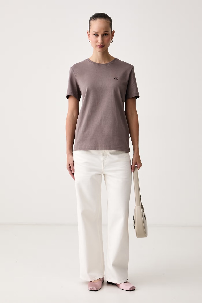 Calvin Klein Jeans  тениска basic дамска от памук
