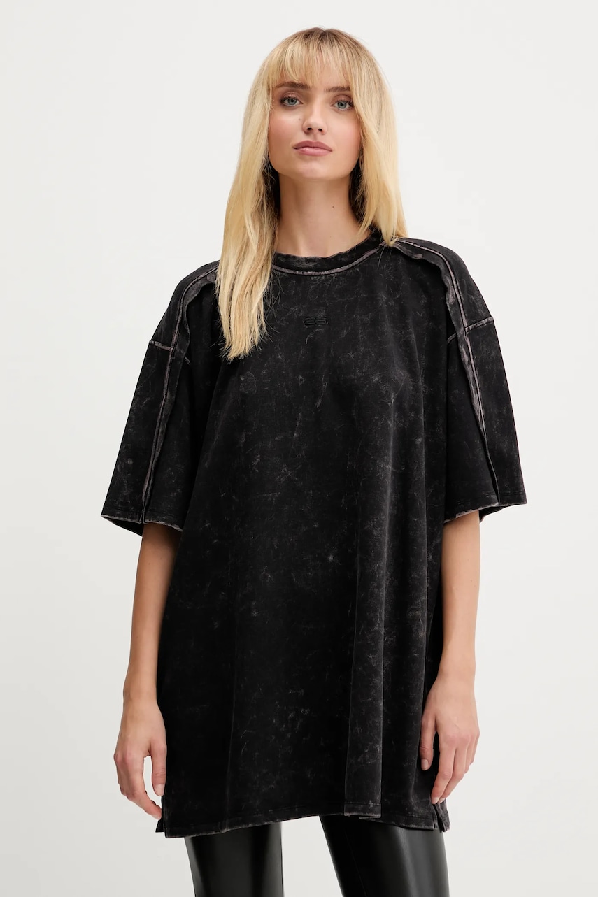 Gestuz tricou din bumbac culoarea negru, 10910657