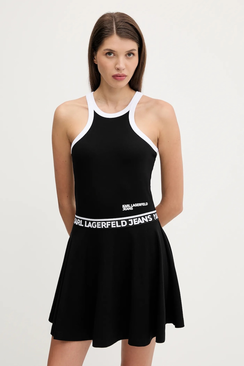 Karl Lagerfeld Jeans top culoarea negru, A3W17047