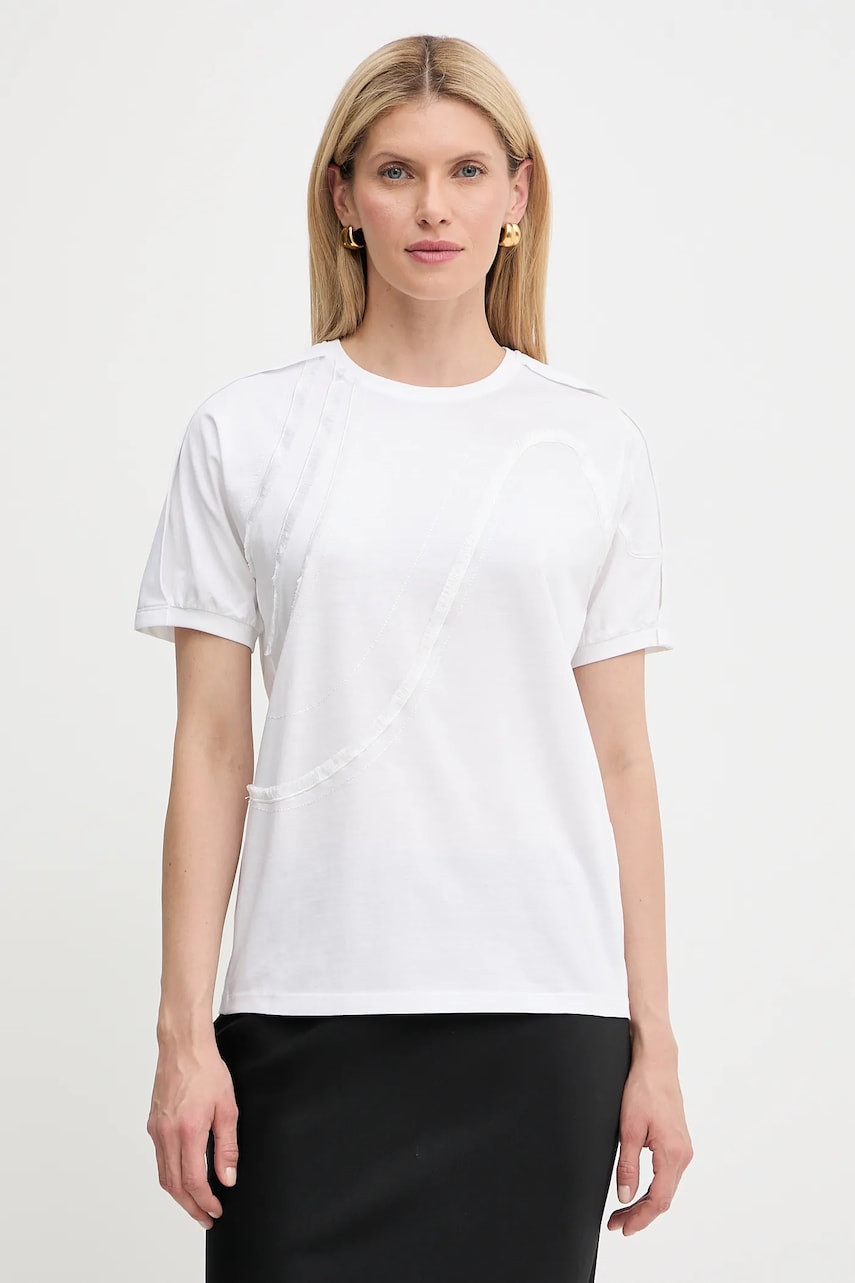 BOSS tricou din bumbac culoarea alb, 50545660