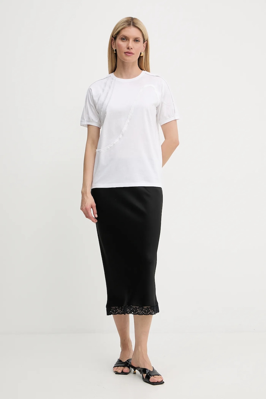 Хлопковая футболка BOSS цвет белый 50545660 Хлопковая футболка BOSS цвет белый 50545660