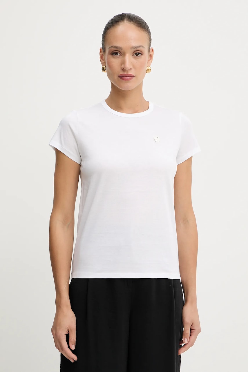 BOSS tricou din bumbac culoarea alb, 50545671