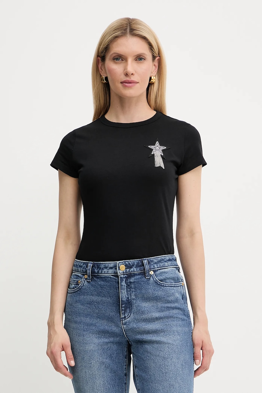 BOSS Orange tricou din bumbac culoarea negru, 50545287