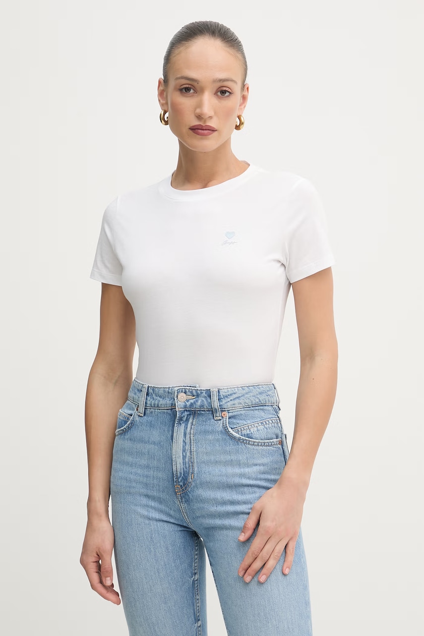 BOSS Orange tricou de damă din bumbac C_Esogo_3