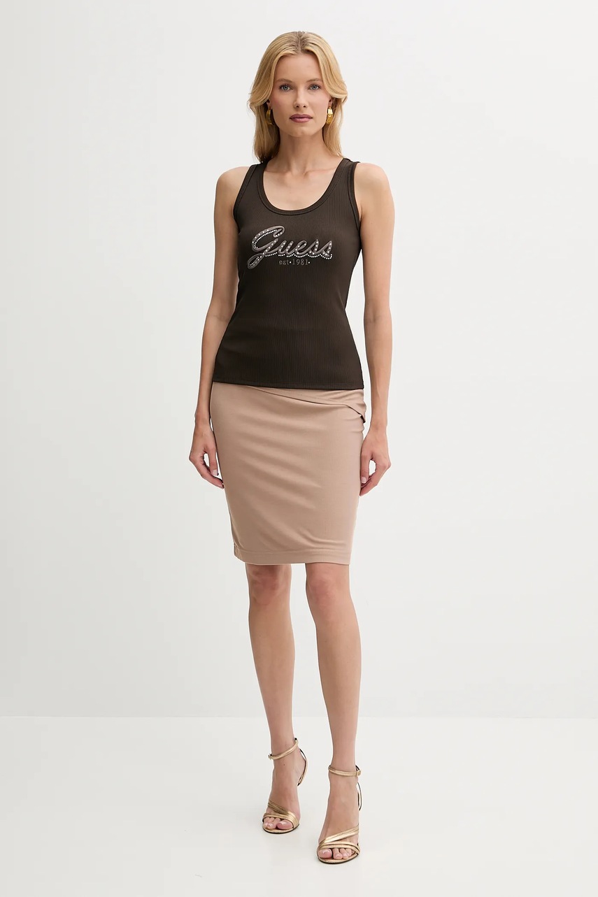 Топ Guess RAISSA цвет зелёный W5YP00 KCXJ2