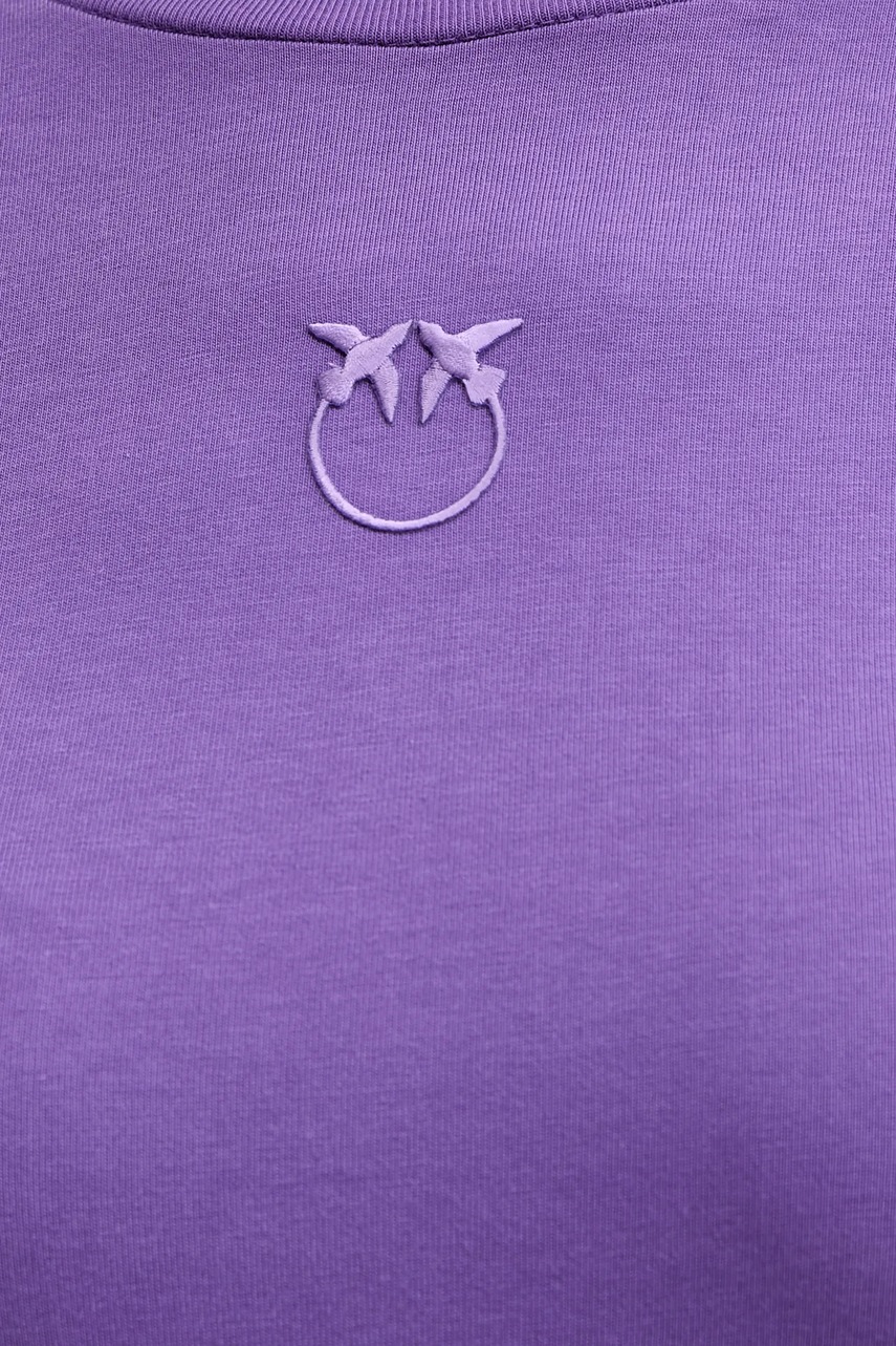 Βαμβακερό μπλουζάκι Pinko χρώμα: μοβ, 100355 A2RD φωτογραφία