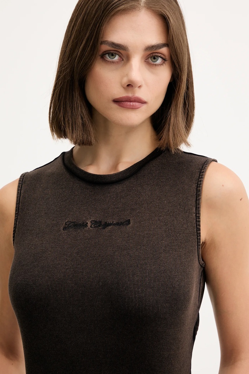 Top Guess Originals χρώμα: καφέ, W5YP44 KCTT1 φωτογραφία