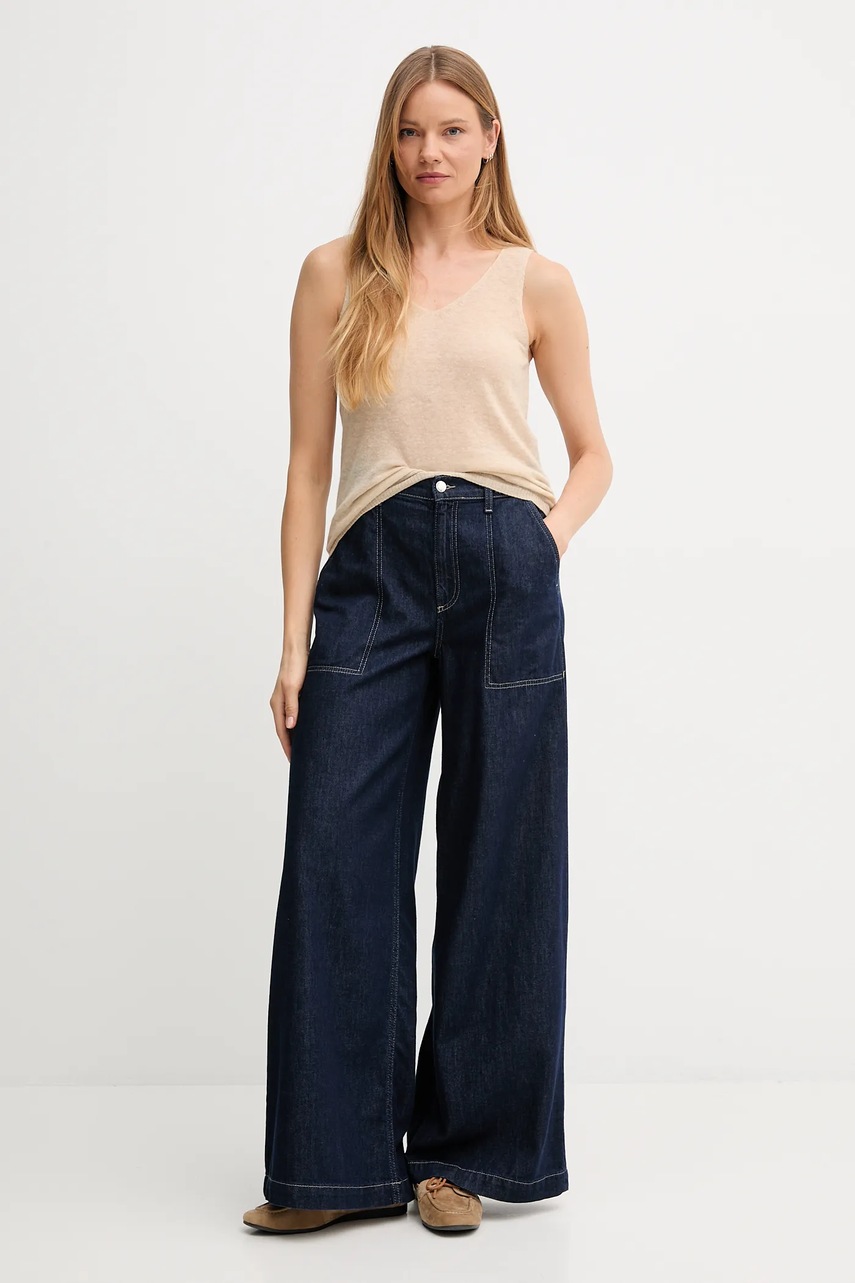 Топ с шерстью United Colors of Benetton цвет бежевый 109PDH01F